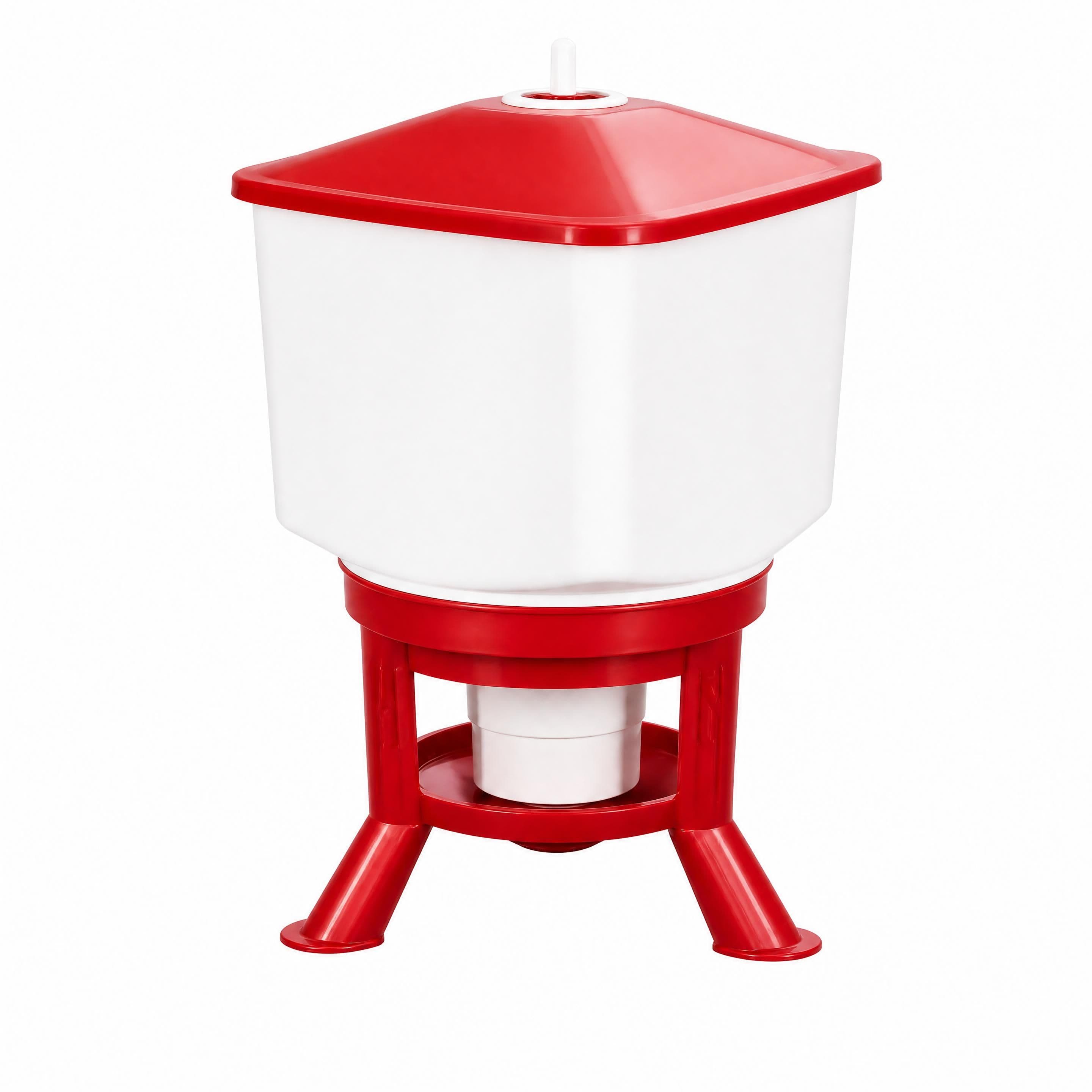 Abreuvoir volailles Kubic rouge/blanc, 50L