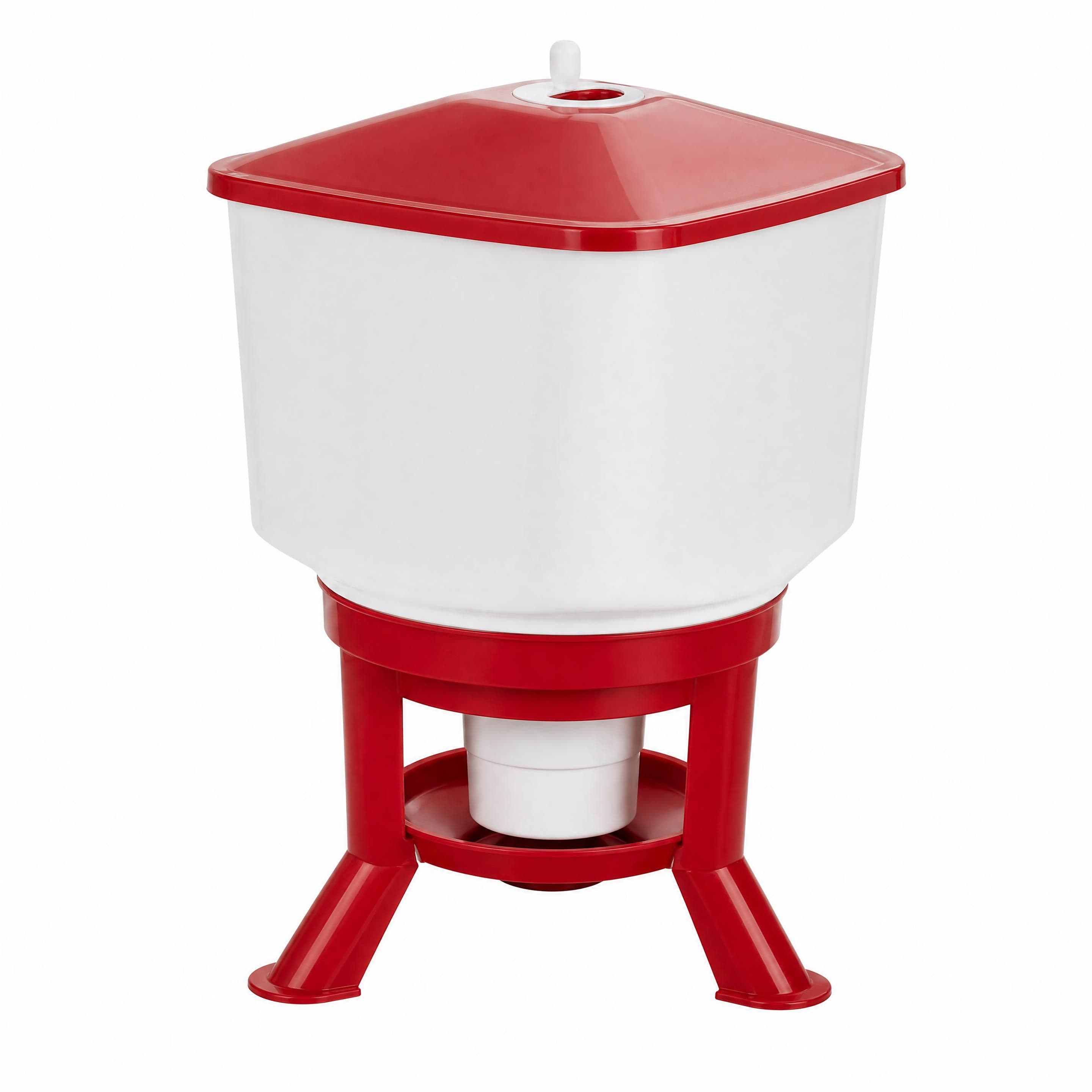 Abreuvoir volailles Kubic rouge/blanc, 40L