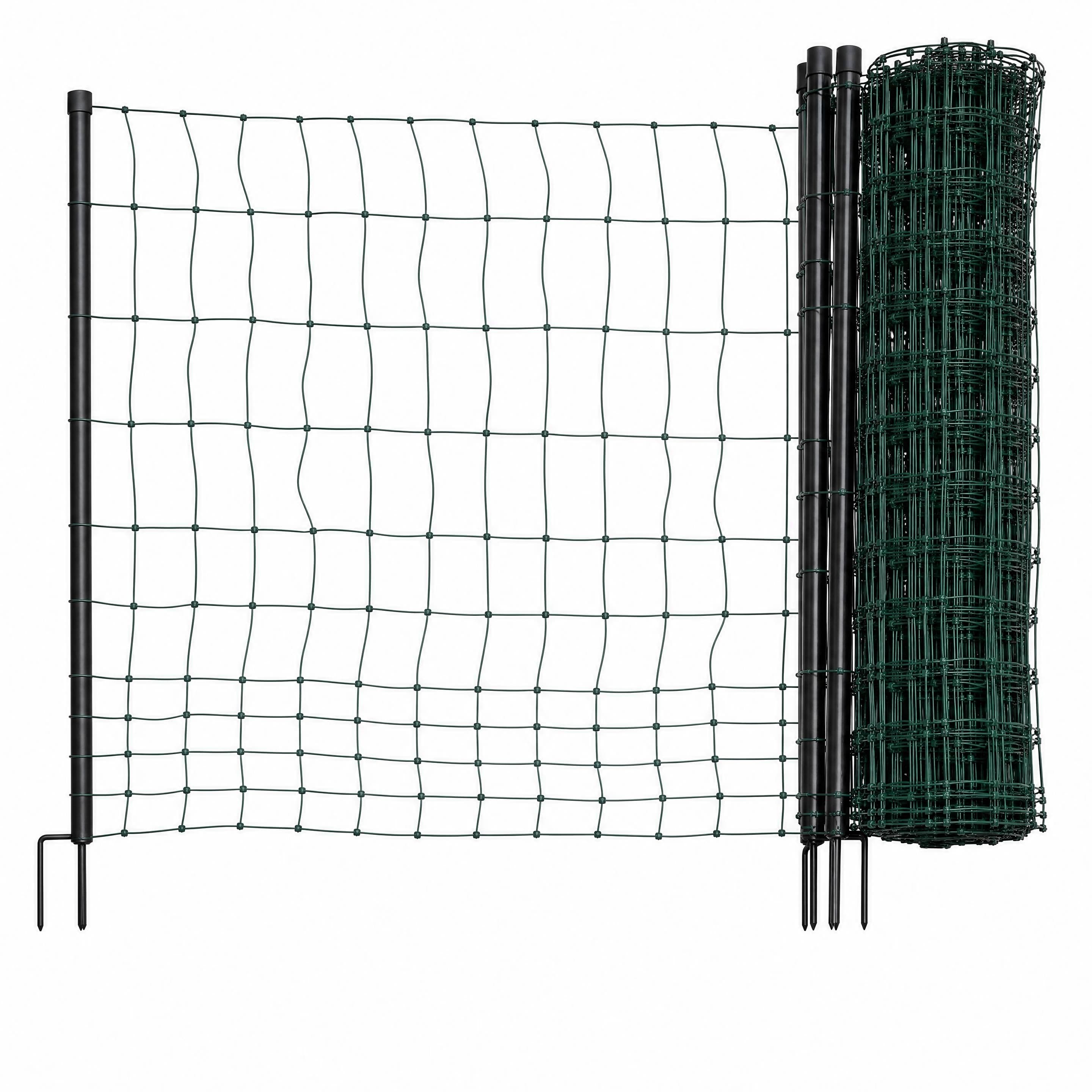 Filet volaille 25 m, 106 cm double pointe vert sans élec.